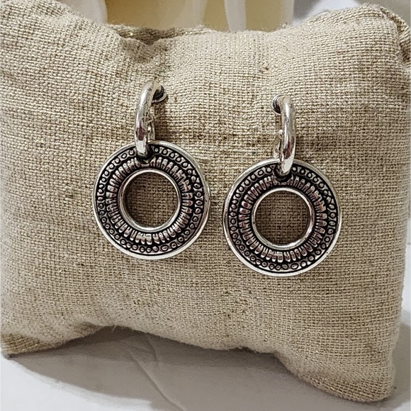 BRIGHTON TUNISIA Dangle Silver Post Earrings - Picture 2 of 7